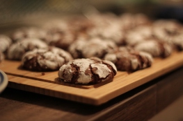 Chocolate Crinkle Cookies - baked